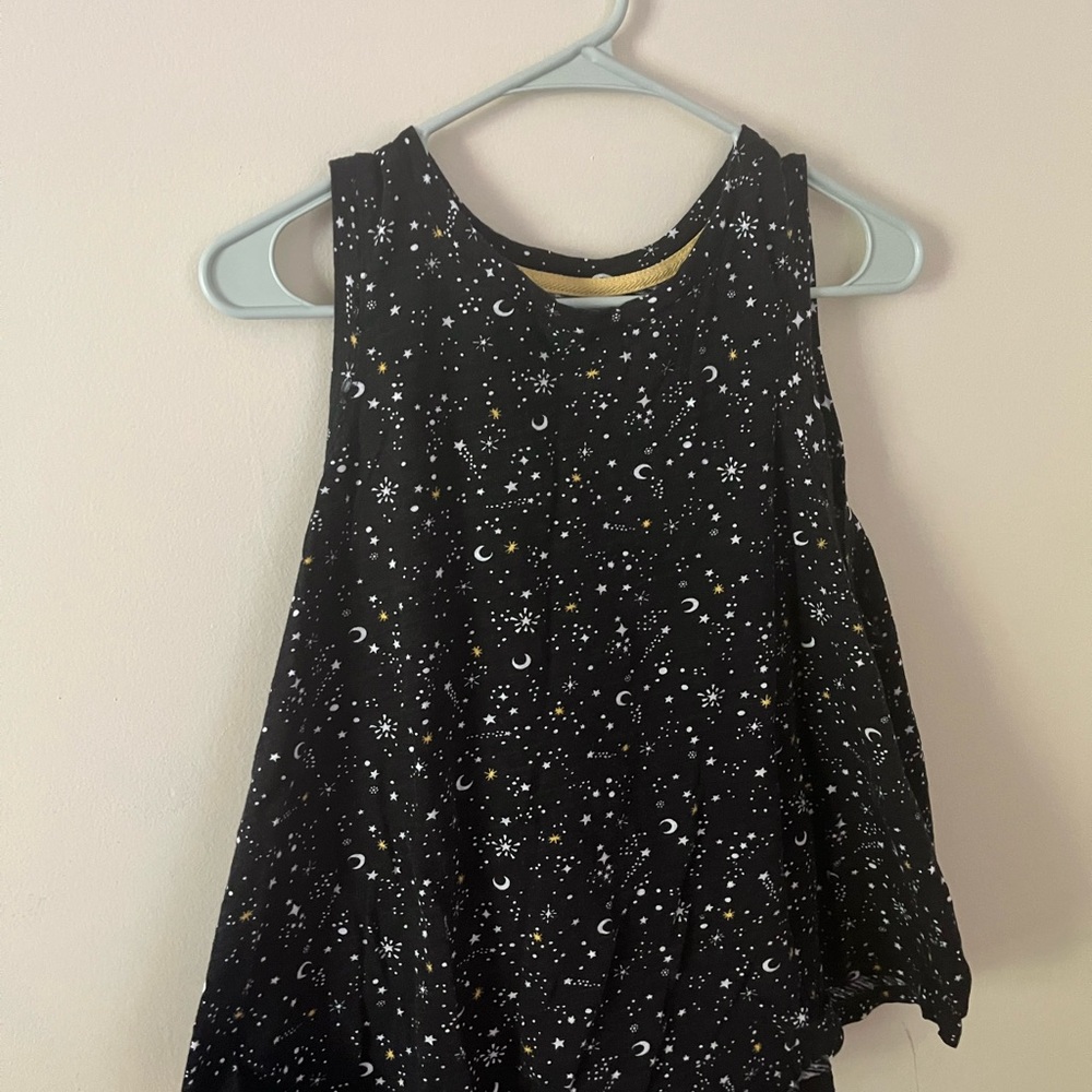 Secret Treasures Black and White Sparkly Tank Top